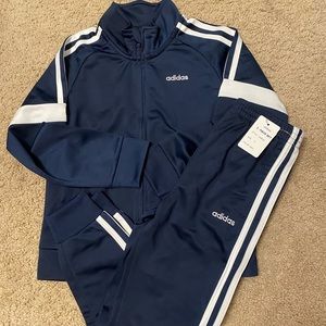Adidas Navy Track Suit Sz 6 NWT